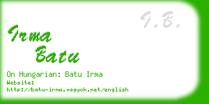 irma batu business card